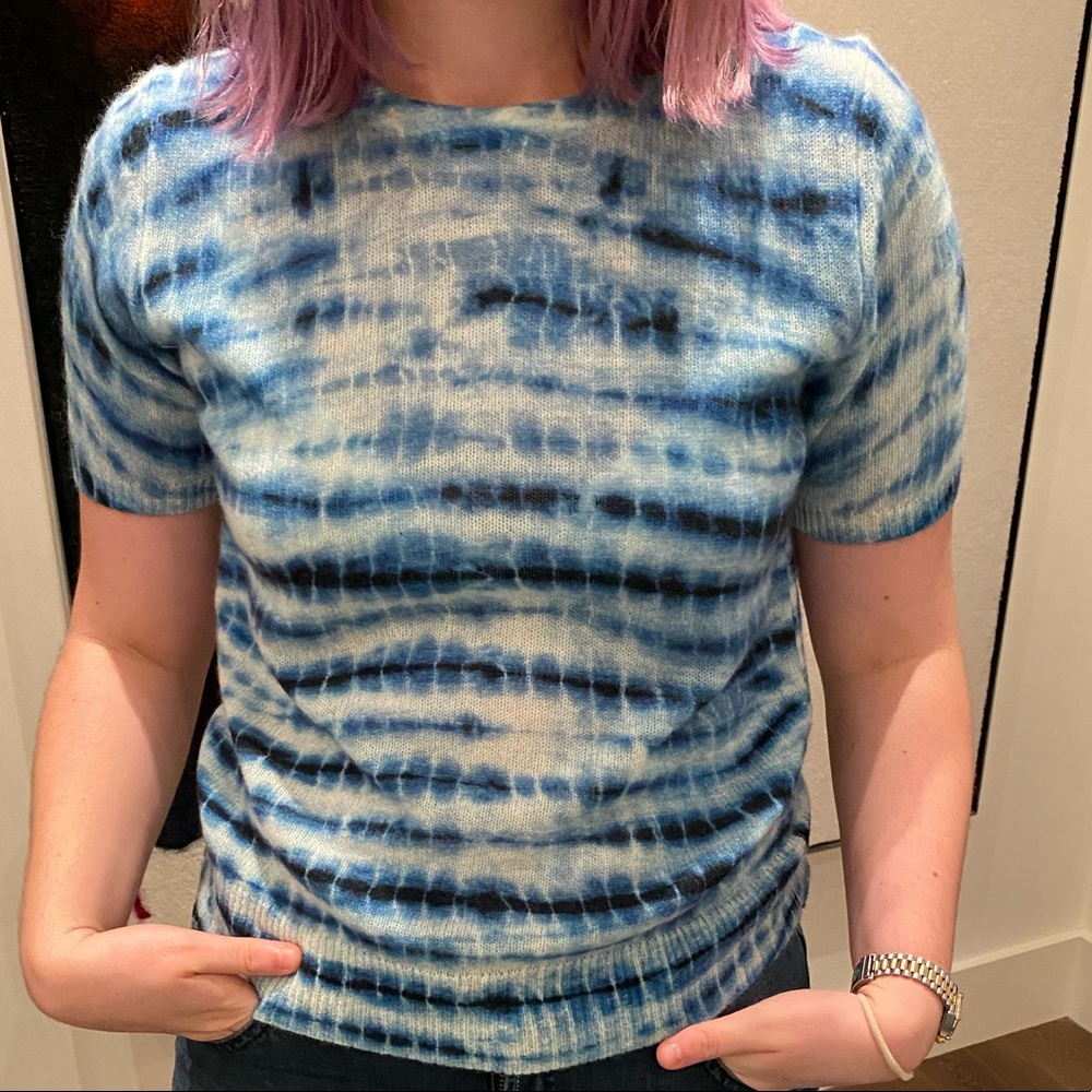 White + Warren Essential Cashmere Tie Dye Tee